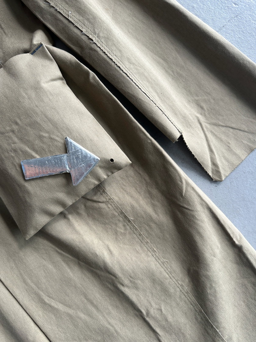 DIESEL - 1990s DECONSTRUCTED COAT WITH RAW EDGES