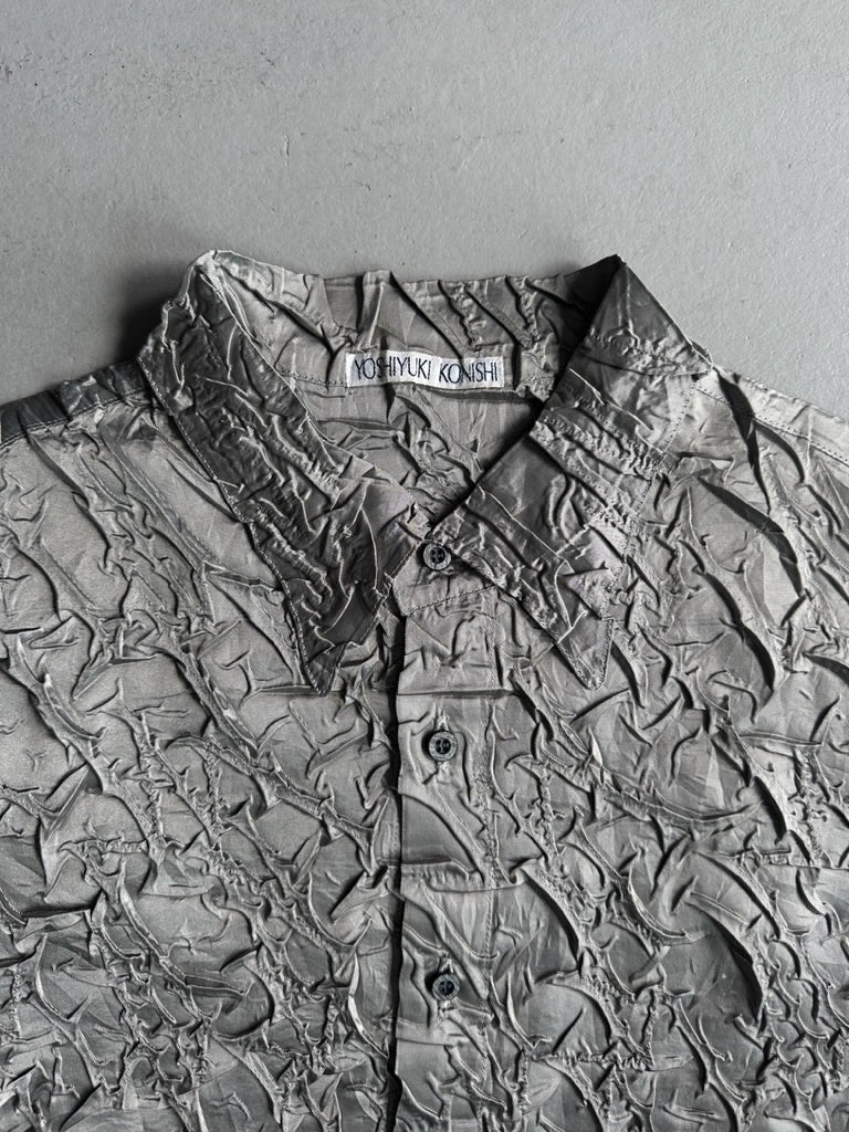 YOSHIYUKI KONISHI - 1990s 3D METALLIC LONG SLEEVE SHIRT