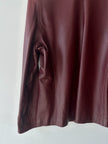 PIERRE CARDIN - 1990s SCULPTURAL OPEN FRONT LEATHER JACKET