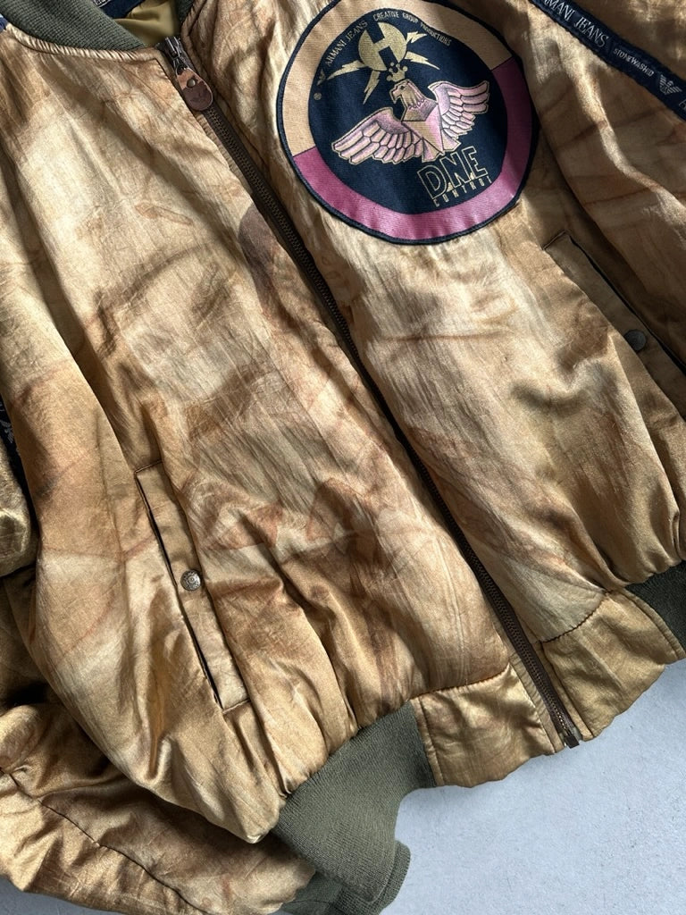 ARMANI JEANS - F/W 1988 STONE WASHED BOMBER JACKET