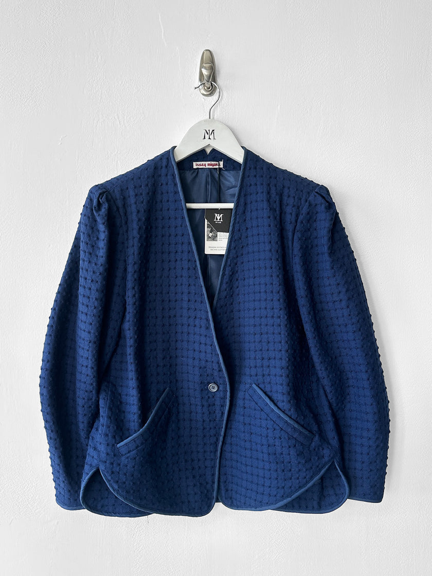 ISSEY MIYAKE - early 1970s TEXTURED SINGLE BUTTON BLAZER