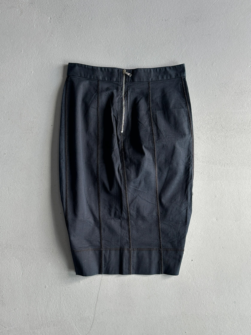 DOLCE & GABBANA - 1990s PENCIL SKIRT WITH STITCHING DETAILS