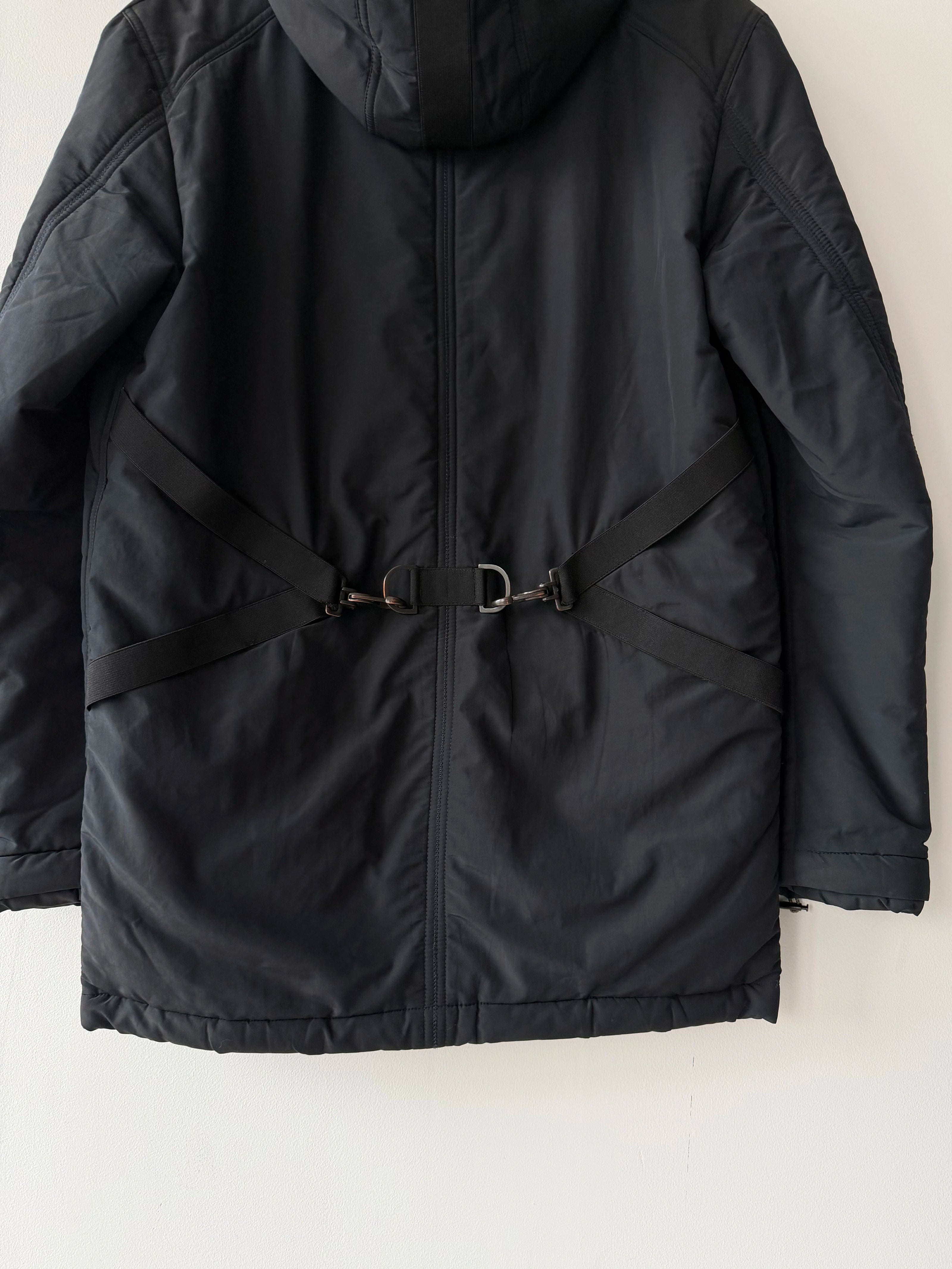 DOLCE & GABBANA - late 1990s HOODED BONDAGE PARKA JACKET