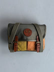 C.P. COMPANY - 1980s MESSENGER BAG WITH CONTRASTING QUILTED FRONT POCKETS