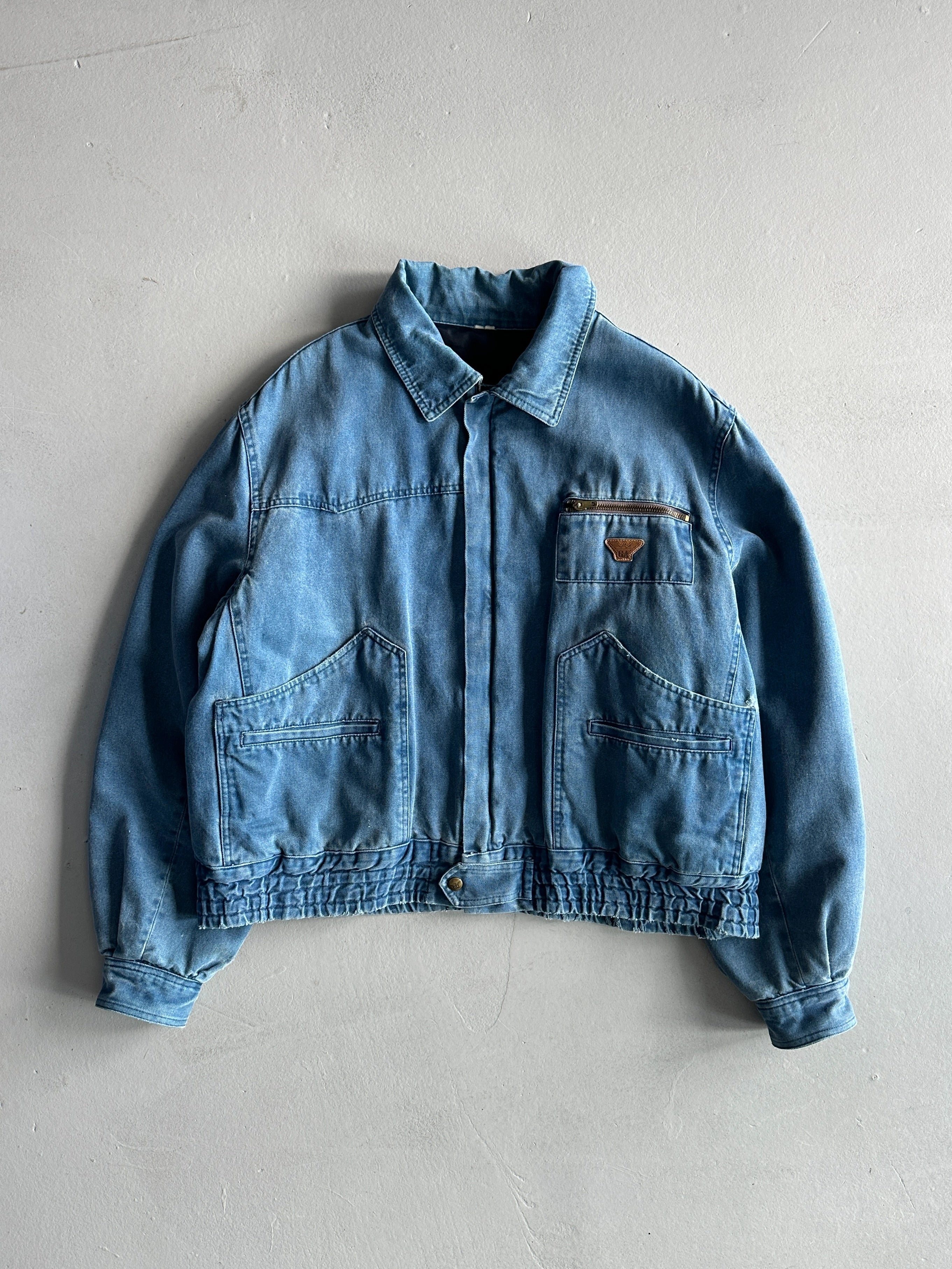 GIORGIO ARMANI - F/W 1982 DENIM BOMBER JACKET