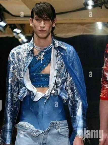 JEAN PAUL GAULTIER - S/S 2003 MATADOR ROSARY BIJOU METAL CHARM LONG SLEEVE SHIRT