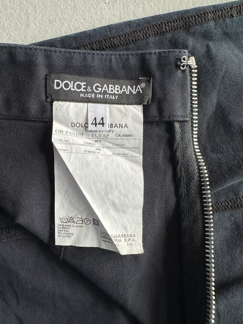 DOLCE & GABBANA - 1990s PENCIL SKIRT WITH STITCHING DETAILS