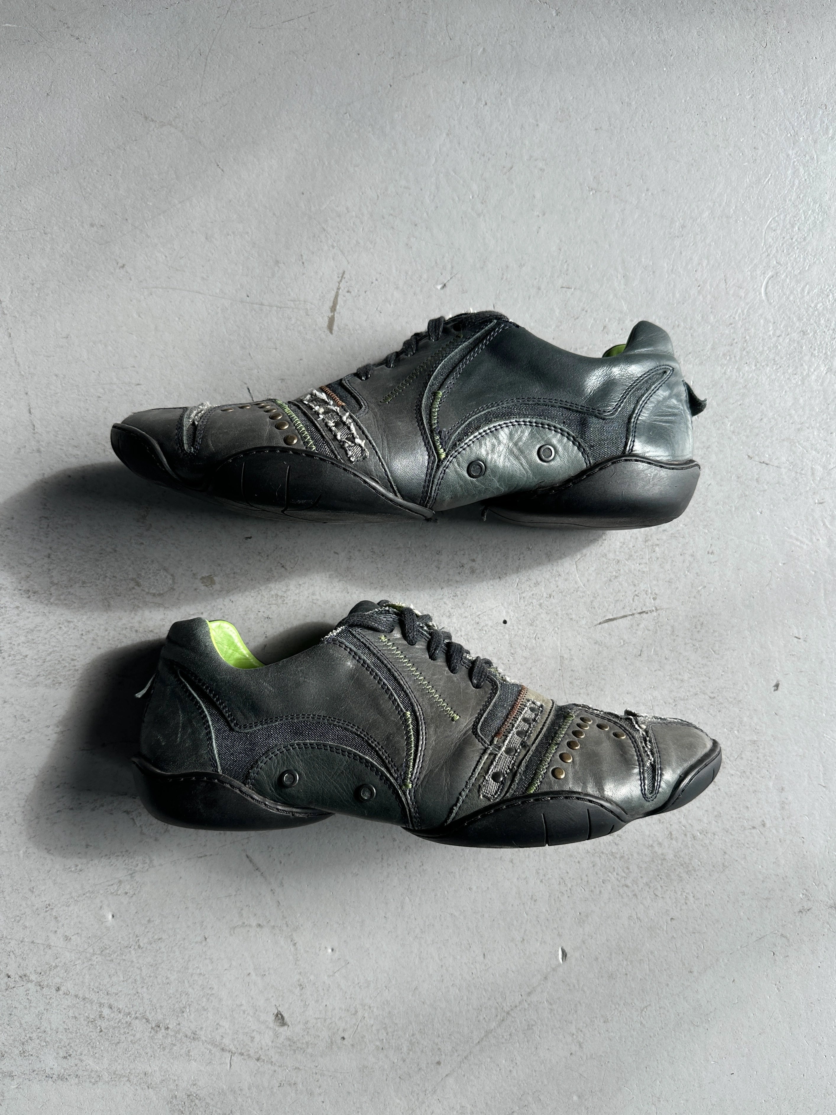 MARITHÉ + FRANÇOIS GIRBAUD - early 2000s ROUND TOE LEATHER SNEAKERS