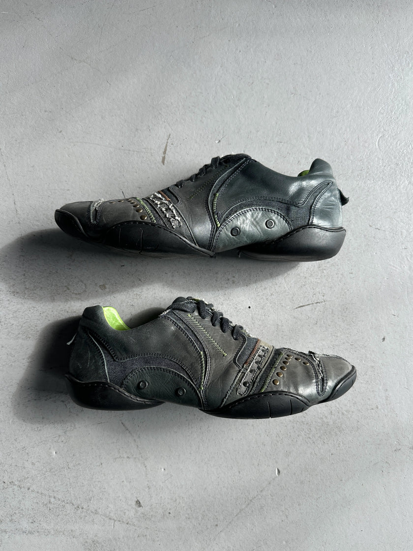 MARITHÉ + FRANÇOIS GIRBAUD - early 2000s ROUND TOE LEATHER SNEAKERS
