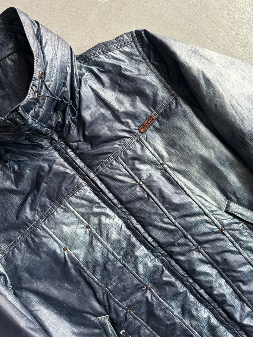 DIESEL - 2000s TROMPE L'OEIL DENIM PRINT PUFFER JACKET