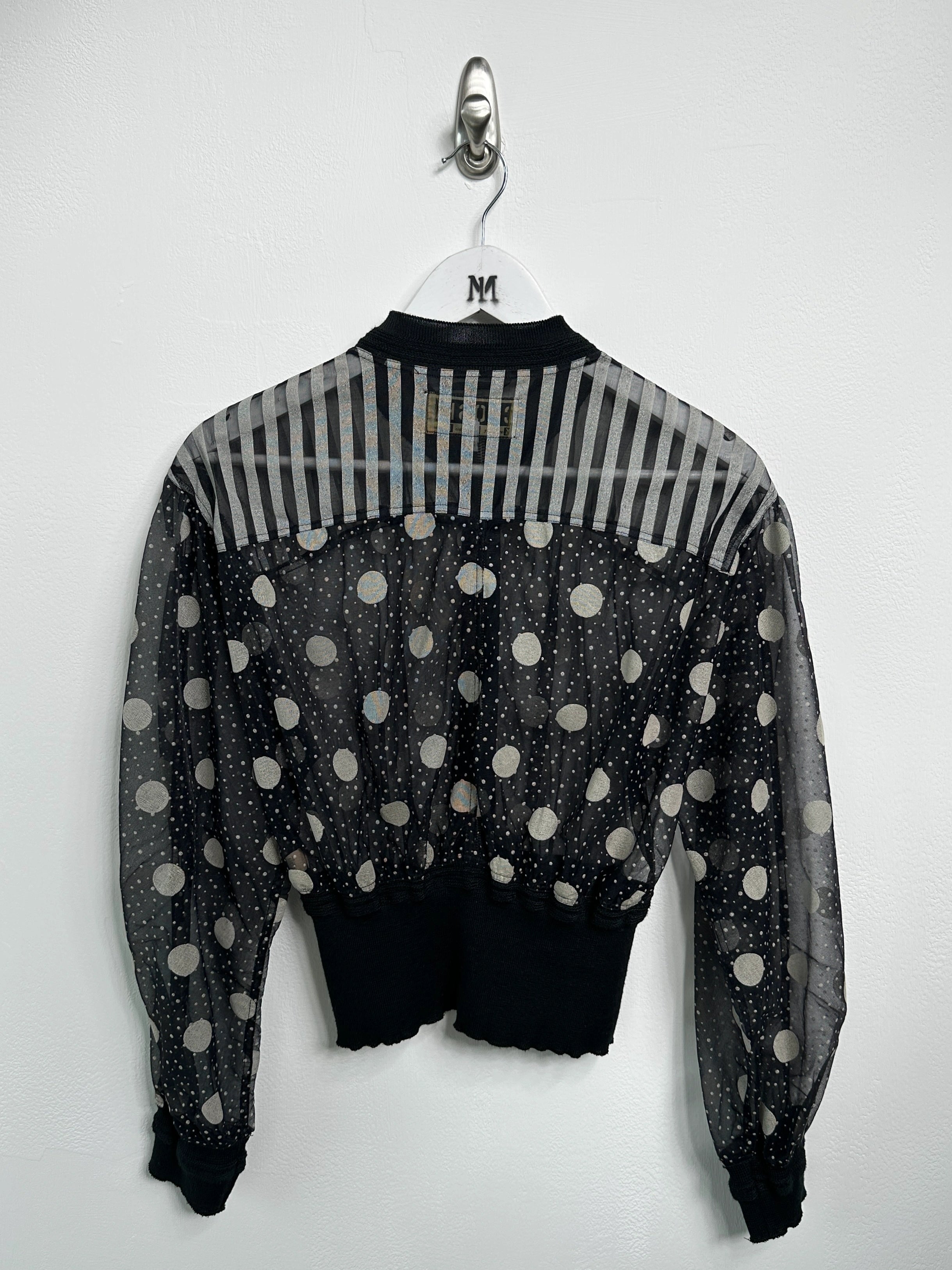 MARITHÉ + FRANÇOIS GIRBAUD x CLOSED - 1980s PANELED WAIST SHEER ZIPPED JACKET
