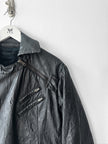 ANDREW MACKENZIE - F/W 2008 WAXED PVC LONG JACKET WITH ZIP DETAILS