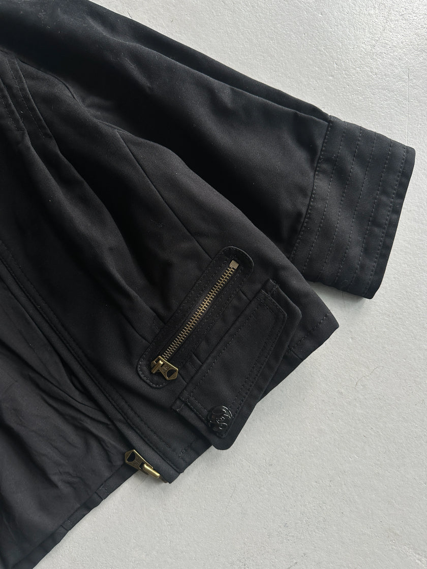 ARMANI EXCHANGE - 2000s CROP FIT JACKET WITH WIDE COLLAR