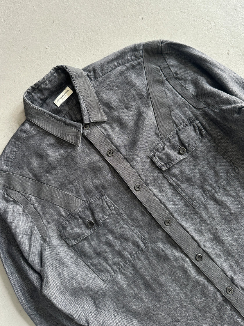 DRIES VAN NOTEN - 2000S BONDAGE LINEN SHIRT
