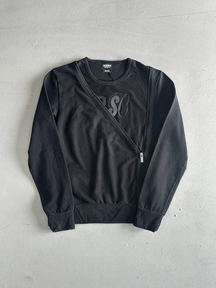 DIRK BIKKEMBERGS - S/S 2016 ZIP CUT OUT CREW NECK SWEATER