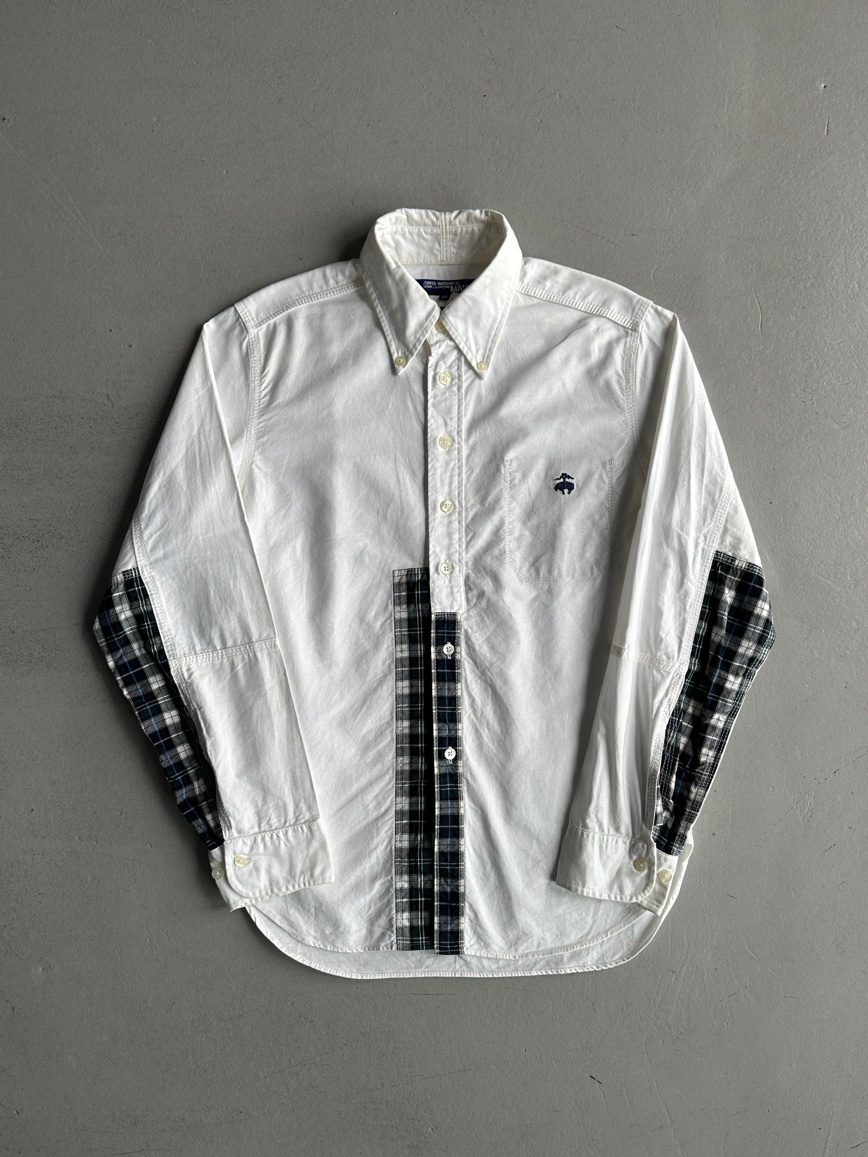 JUNYA WATANABE X BROOKS BROTHERS - A/W 2008 CHECKED PANELS LONG SLEEVE SHIRT