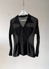 SYBILLA - 1990s PANELED SHEER BUTTONED BLOUSE