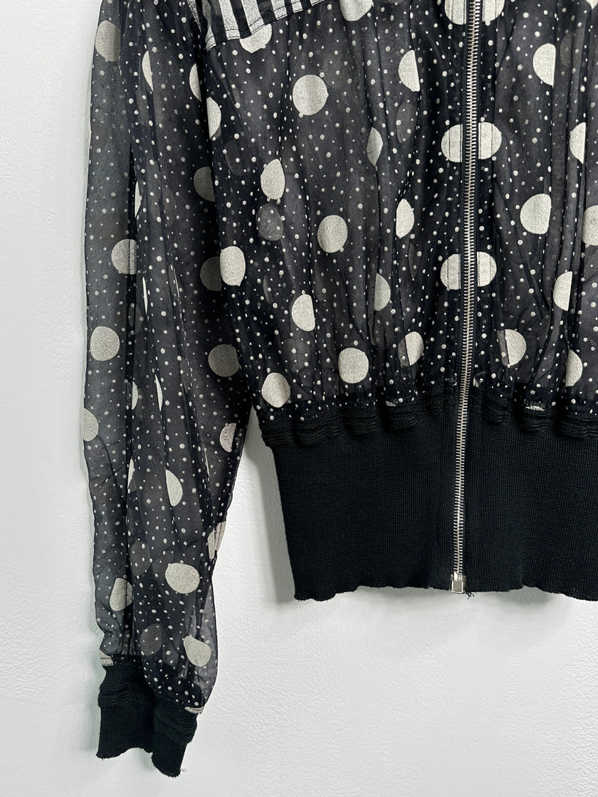 MARITHÉ + FRANÇOIS GIRBAUD x CLOSED - 1980s PANELED WAIST SHEER ZIPPED JACKET