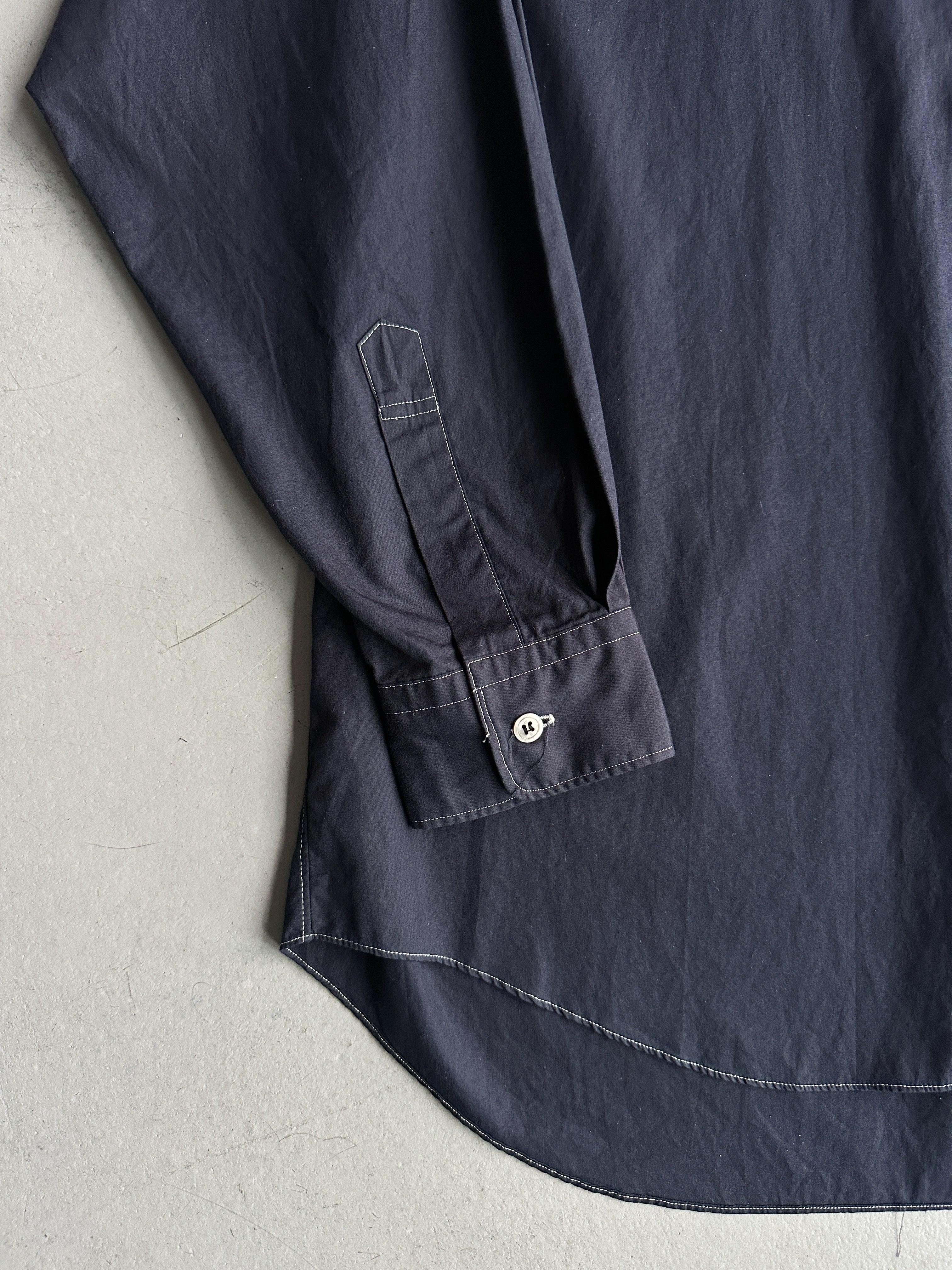 COMME DES GARÇONS- F/W 1990 LONG SLEEVE SHIRT WITH KEY RINGS CLOSURE