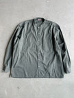 1990s MANDARIN COLLAR KHAKI LONG SLEEVE SHIRT