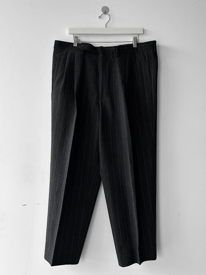 GIORGIO ARMANI - 1990s PINSTRIPED SUIT WITH FRONT PLEATS TROUSERS