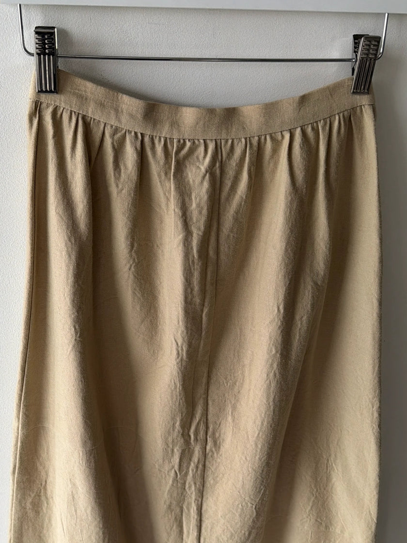 ISSEY MIYAKE HAI - 1980s ASYMMETRIC BUTTONS FRONT MAXI SKIRT