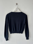 EMPORIO ARMANI - 1980s OPEN SLIT FRONT CROP FIT LONG SLEEVE TOP
