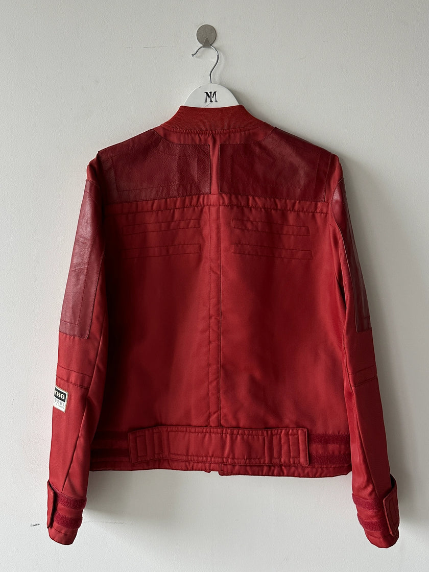 DIESEL - 1990s NYLON AND LEATHER RACER JACKET
