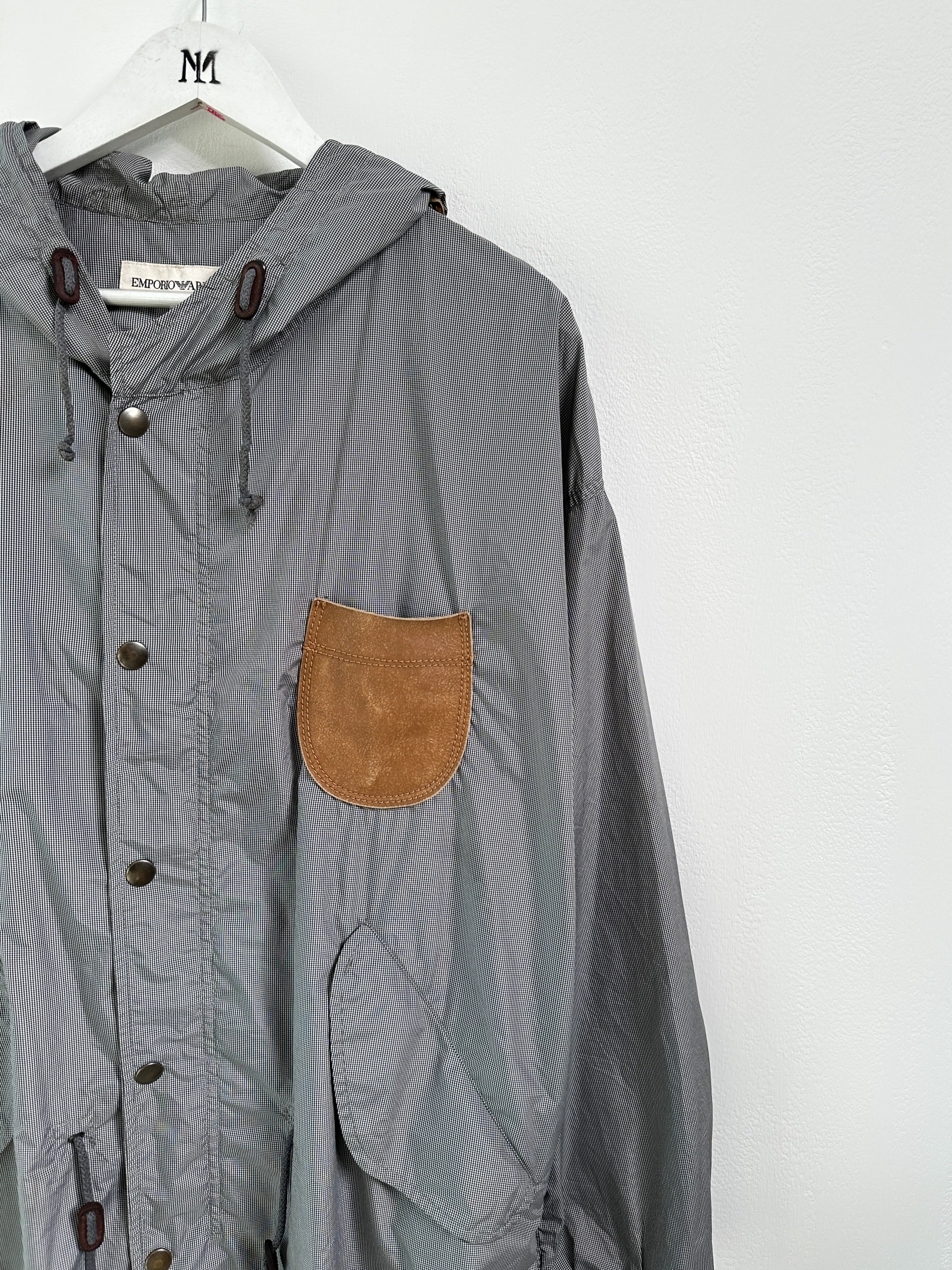 EMPORIO ARMANI - late 1990s MICRO CHECK HOODED PARKA