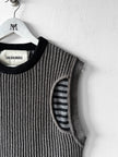 DIRK BIKKEMBERGS - F/W 2017 CHENILLE KNIT CREW NECK VEST TOP
