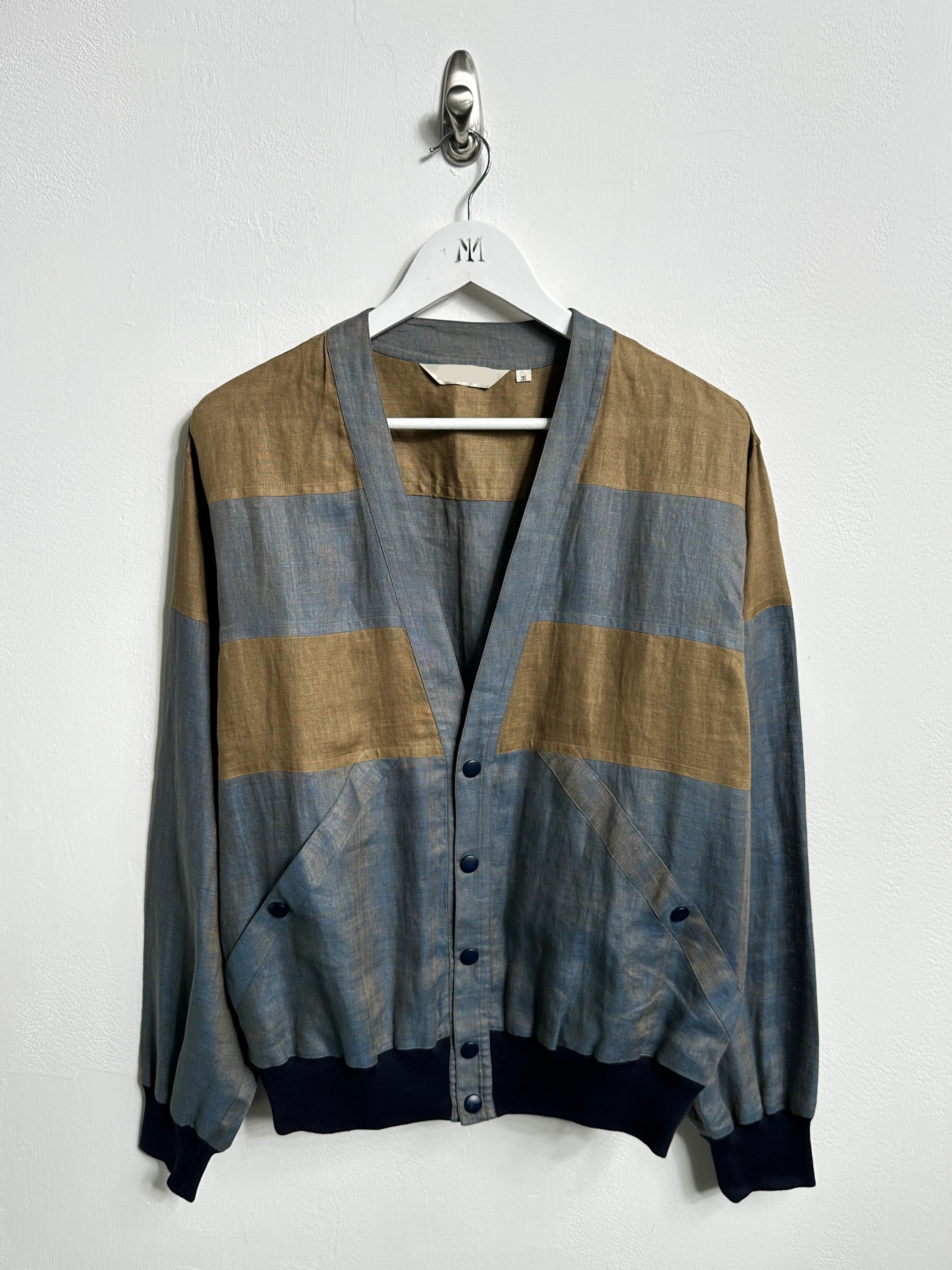 ITALIAN LABEL 1980s LINEN BLOUSON JACKET