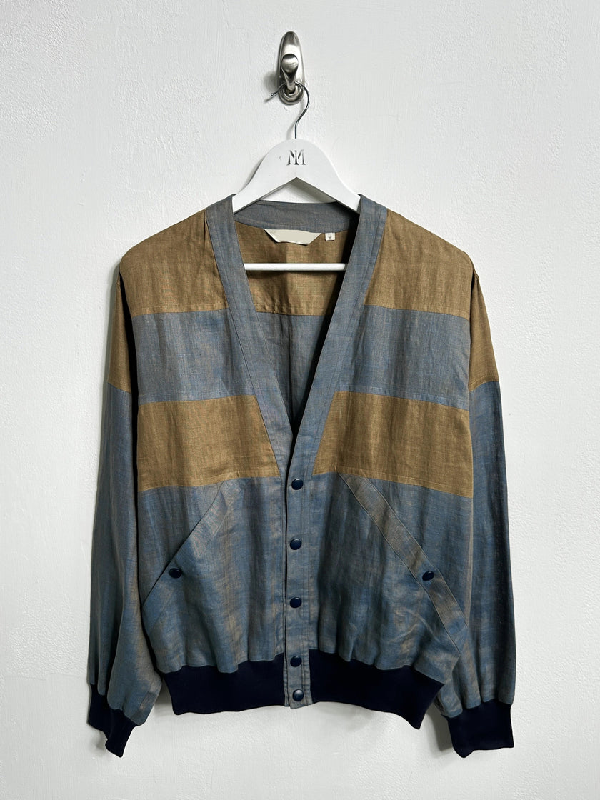 ITALIAN LABEL 1980s LINEN BLOUSON JACKET
