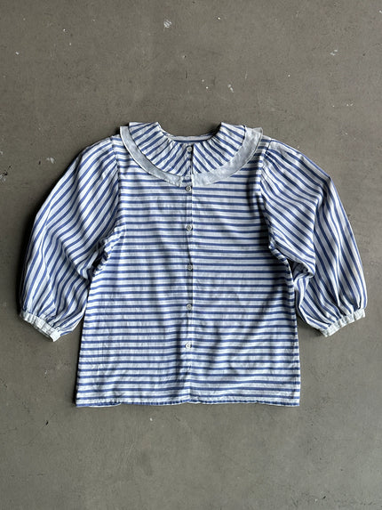 1970s PETER PAN COLLAR STRIPED BLOUSE