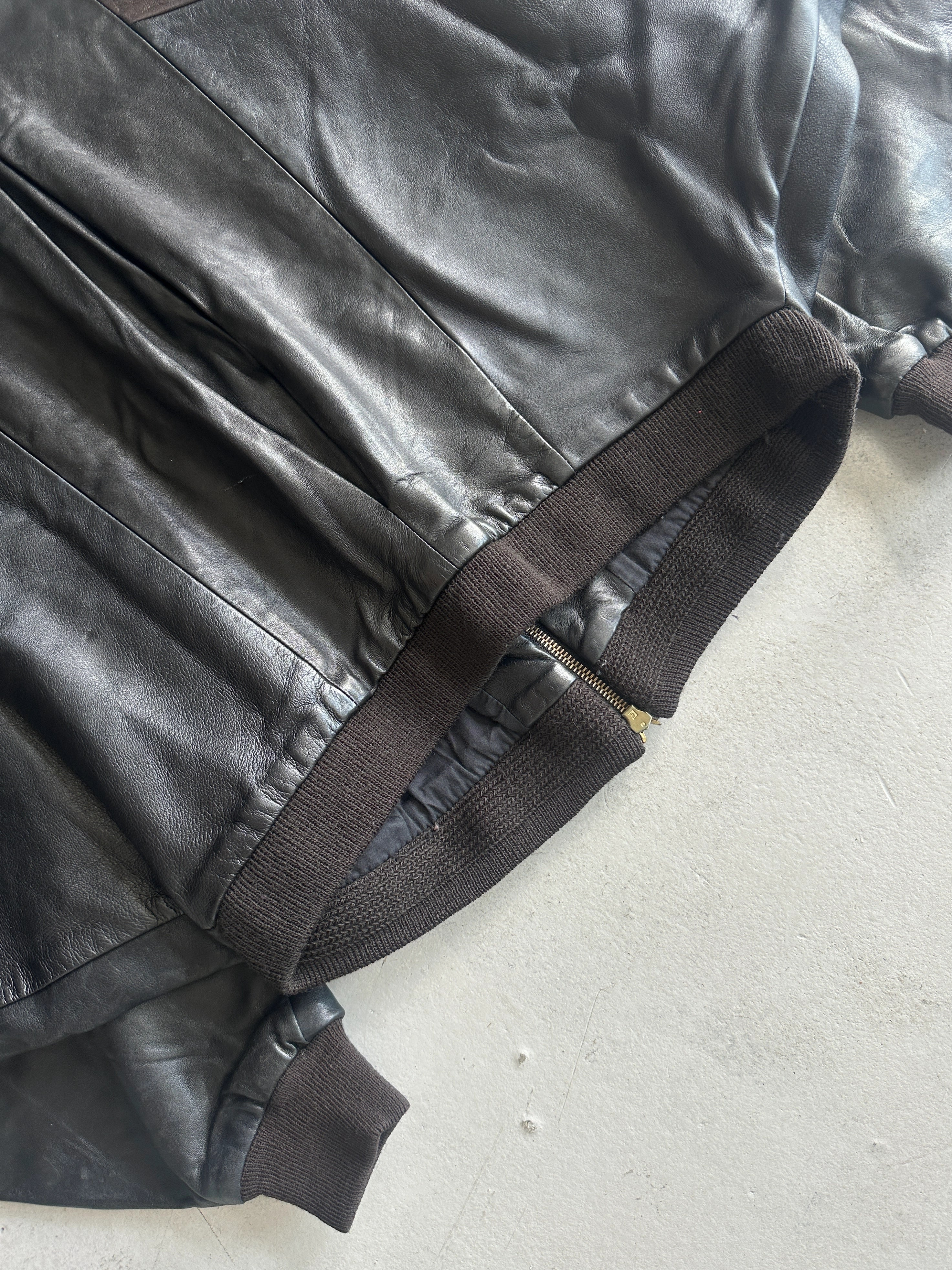 SIMONE SAUVAGE - 2000s BOXY FIT LEATHER JACKET