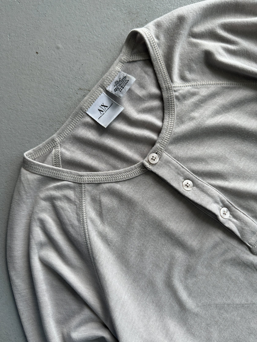 ARMANI EXCHANGE - 1990s RELAXED FIT 3/4 SLEEVE TOP