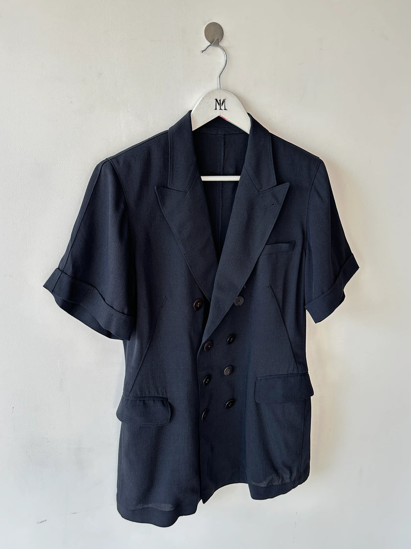 JEAN PAUL GAULTIER - 1990s SHORT SLEEVE DOUBLE BREASTED BLAZER
