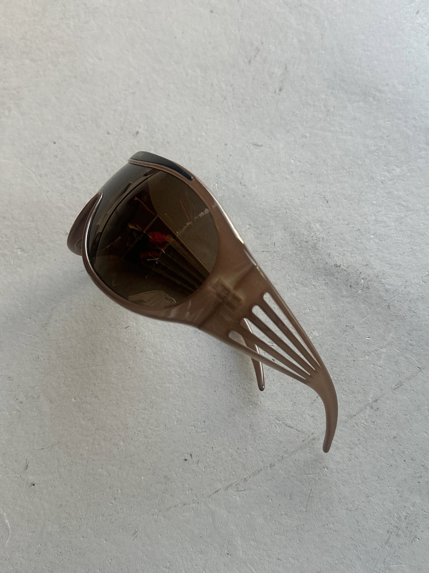 GIANFRANCO FERRÉ - 2000s OVERSIZED SHIELD SUNGLASSES