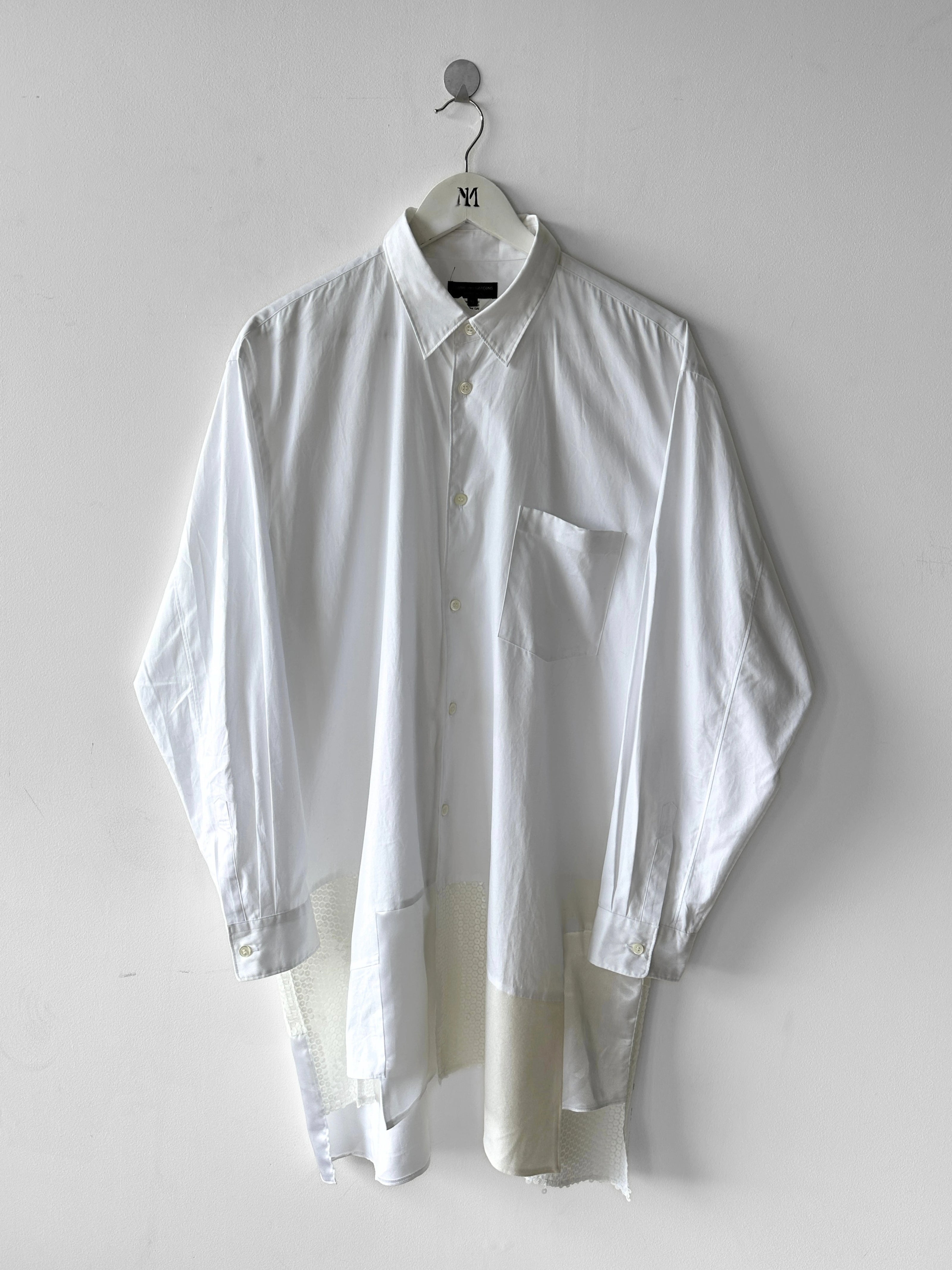 COMME DES GARÇONS - F/W 2024 ASYMMETRICAL SHIRT WITH PATCHWORK HEM PANELS