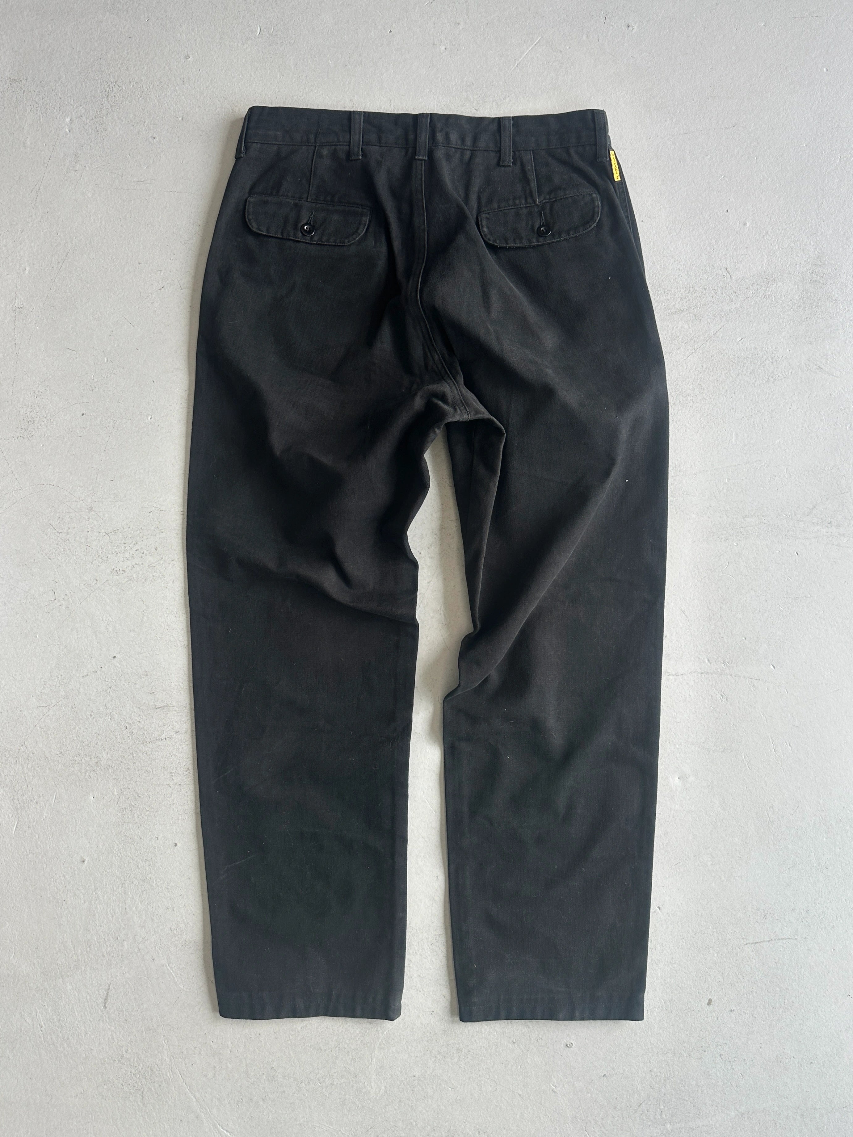 ARMANI JEANS - 1980s RELAXED FIT STONE WASHED TROUSERS