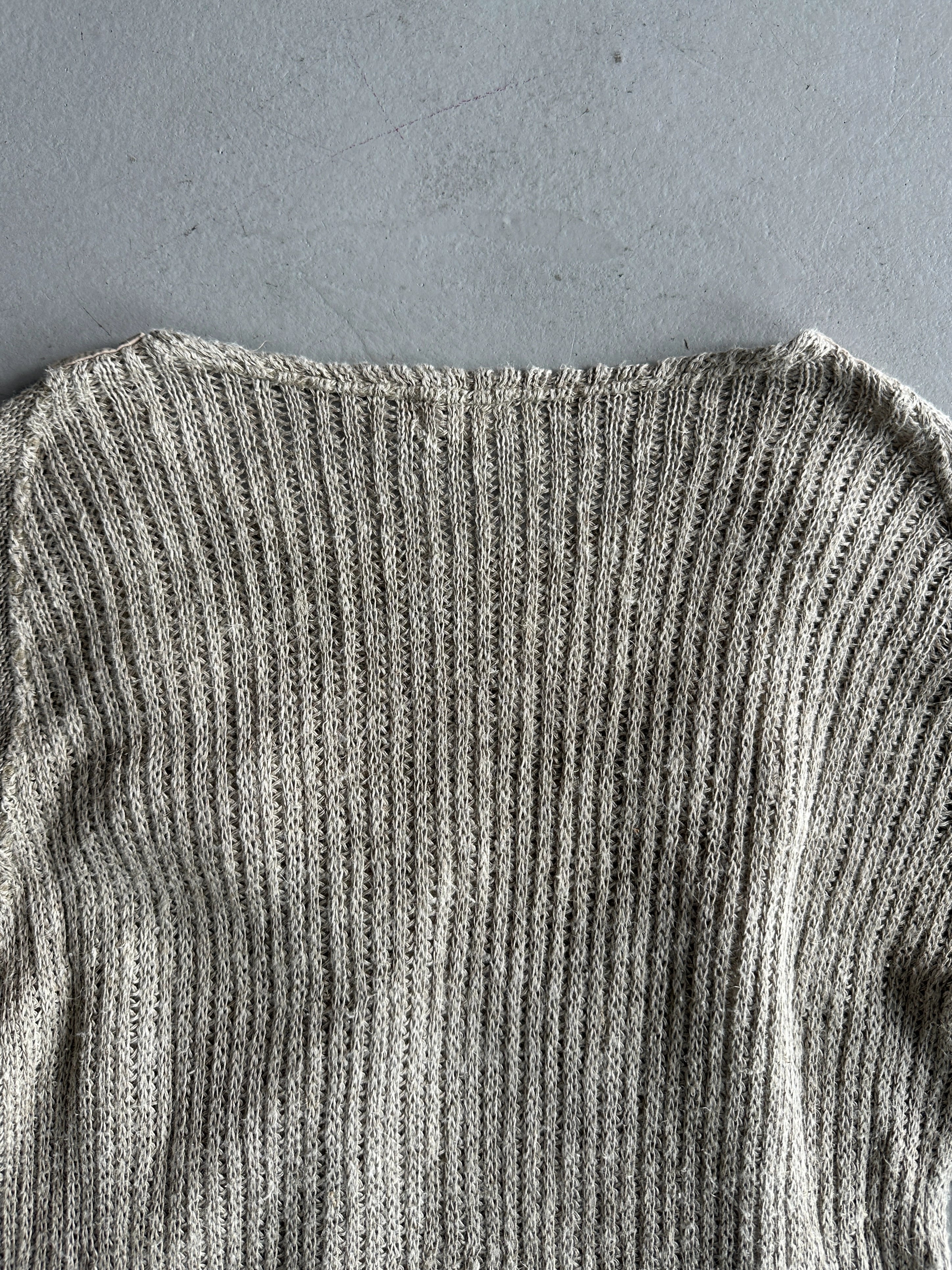 1980s SOFT KNIT JUMPER WITH DUNGAREE STYLE FRONT