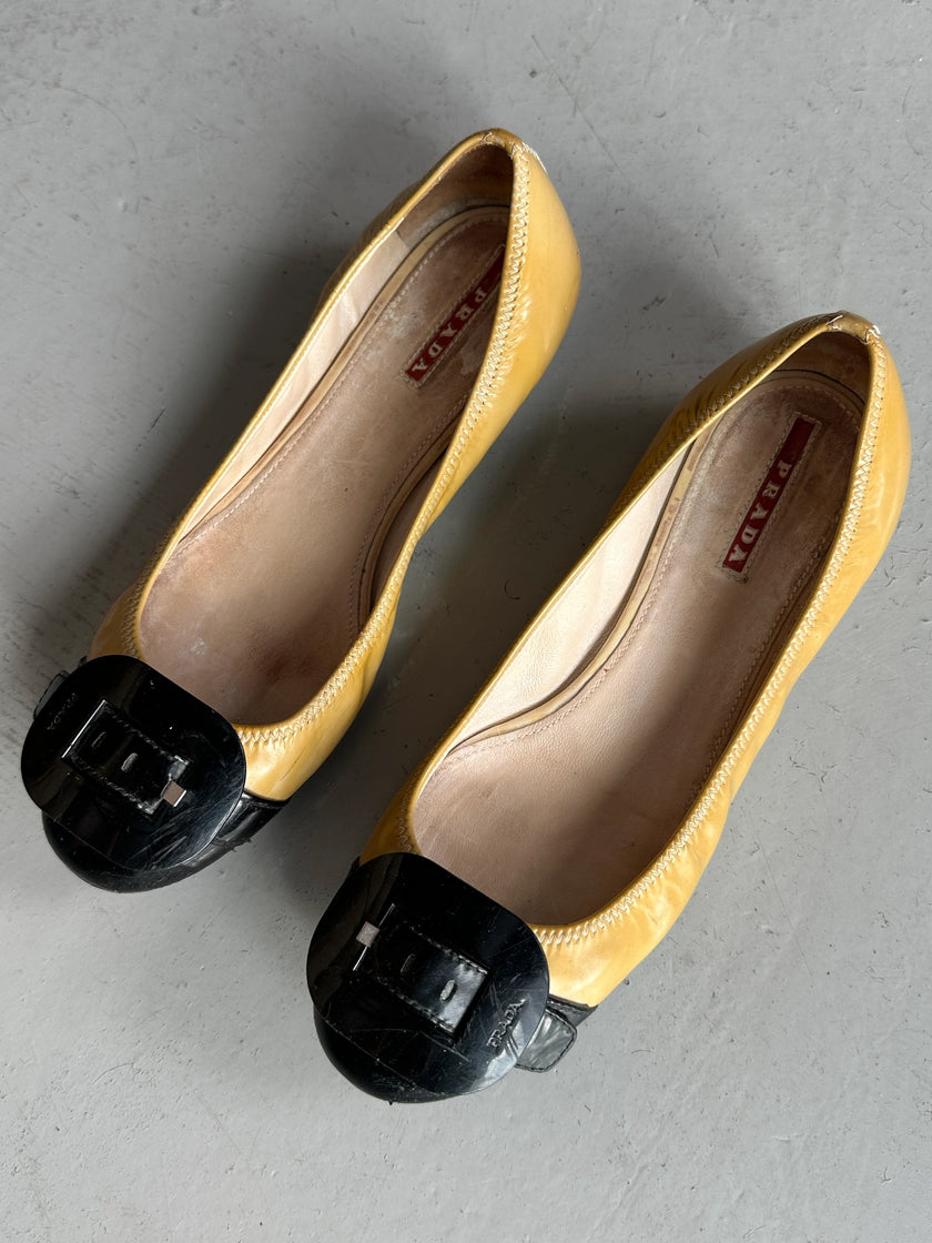 PRADA - F/W 2008 BICOLOR BALLERINA FLATS