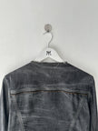 GIANFRANCO FERRÉ - early 2000s CROP FIT DENIM JACKET WITH EXPOSED ZIP DETAILS