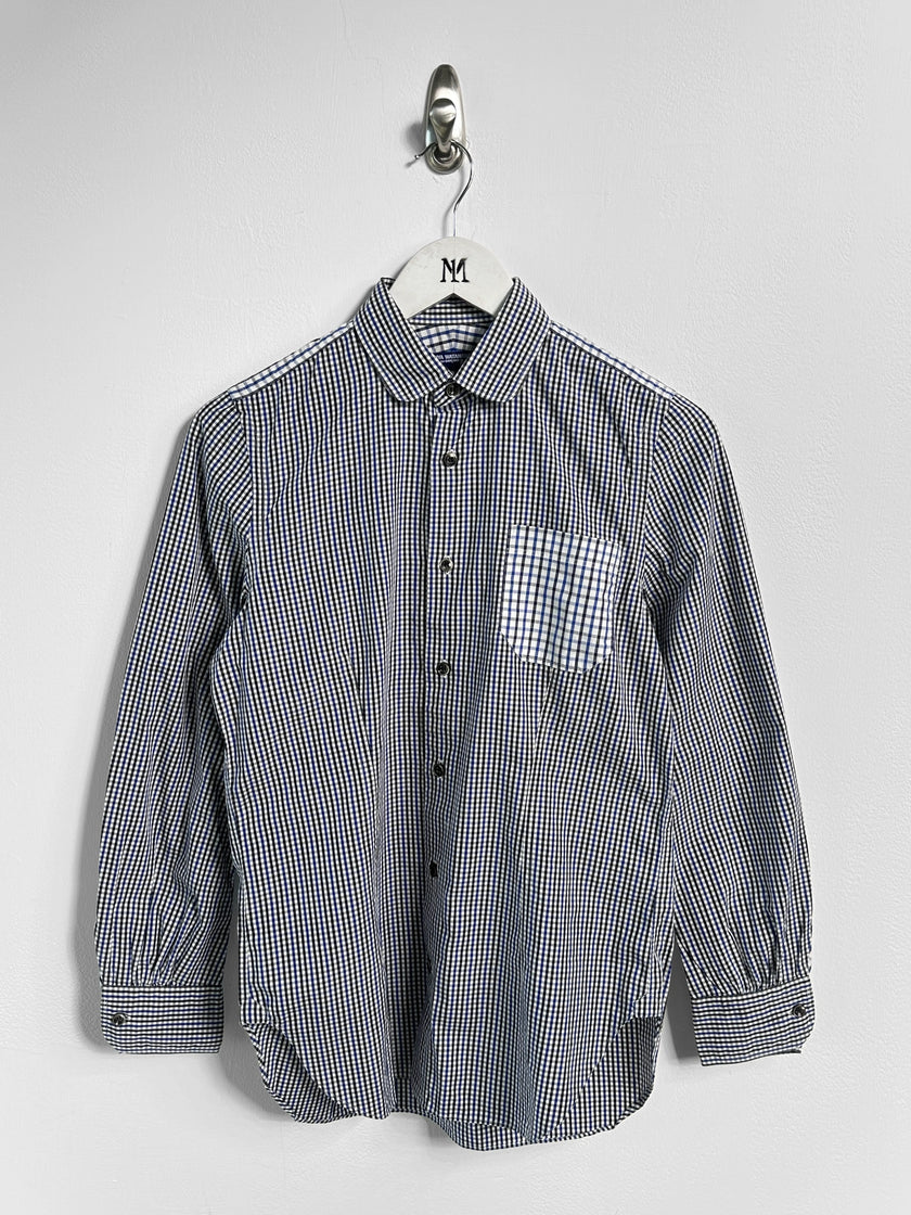JUNYA WATANABE COMME DES GARÇONS - S/S 2010 GINGHAM CHECKS SHIRT WITH CURVED SLEEVE