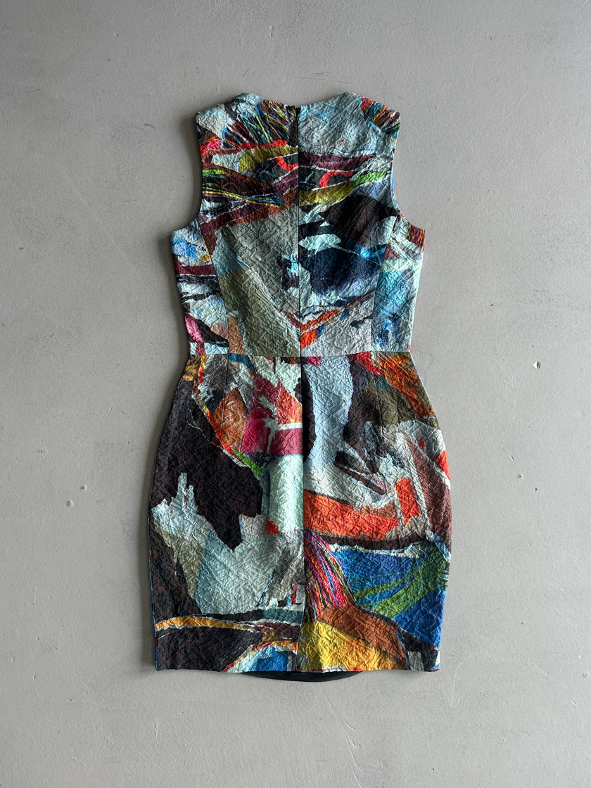 HUSSEIN CHALAYAN - F/W 2013 ABSTRACT PRINT SHEAT DRESS