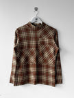 ISSEY MIYAKE HAI - 1980s LONG SLEEVE CHECKED TOP