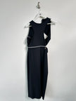 CLAUDE MONTANA - early 2000s JERSEY DRESS WITH ZIP DETAILING