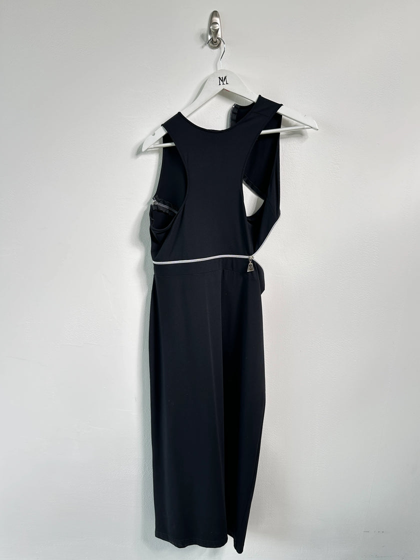 CLAUDE MONTANA - early 2000s JERSEY DRESS WITH ZIP DETAILING