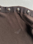 EMPORIO ARMANI - 2000s METAL BUTTON SLEEVE CROP FIT JUMPER