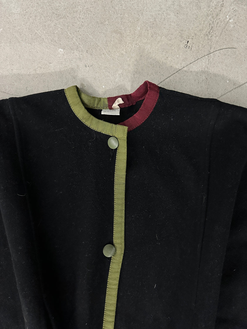 1990s WOOL CREW NECK CAPE