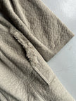 COP COPINE - 2000s RELAXED TEXTURED COAT WITH CROSSED DOUBLE LEATHER BELT